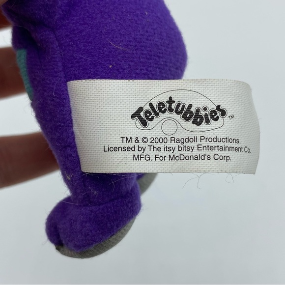 Vintage 2000 Telletubbies Tinky Winky Purple Stuffed Animal Keychain - Picture 6 of 7